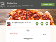 Tablet Screenshot of citylinepizzamenu.com